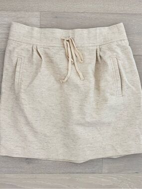 Sandro Paris Cotton Linen Ecru Mini Skirt - Size 2/Small